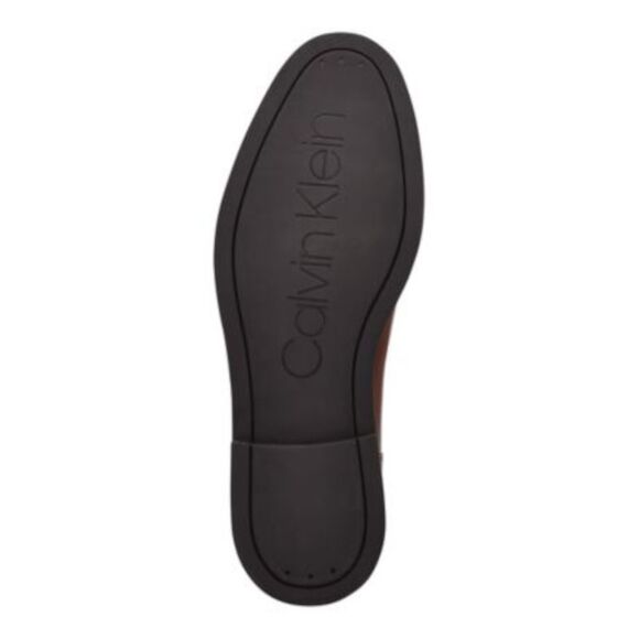 NWT CALVIN KLEIN Mens Brown Pull Tab Fenwick Toe Block Heel Chelsea Boot 12 main image 5